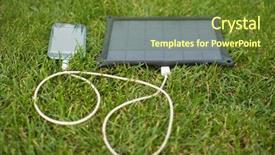  Presentation with renewable energy - Beautiful theme featuring use of renewable energy - mobile backdrop and a tawny brown colored foreground