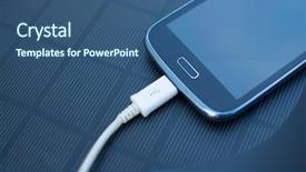  Presentation with renewable energy - Cool new theme with use of renewable energy - mobile backdrop and a ocean colored foreground