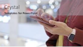  Presentation with mall - Slide deck featuring use of smart phone in shopping mall background and a lemonade colored foreground