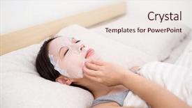  Presentation with face mask - Beautiful slide deck featuring use of the paper mask backdrop and a lemonade colored foreground