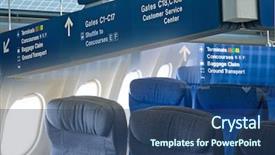  Presentation with tour and travel - PPT theme with use travel and airport theme background and a ocean colored foreground