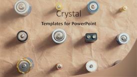  Presentation with environmental issues - Slide deck featuring used-alkaline-batteries-of-different background and a coral colored foreground