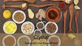  Presentation with oriental medicine - Amazing slide set having used also in chinese herbal backdrop and a coral colored foreground