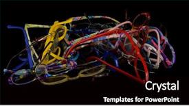  Presentation with pile - Colorful slides enhanced with used and broken reading glasses backdrop and a  colored foreground