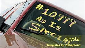  Presentation with car sales - Beautiful PPT layouts featuring used car sales with special backdrop and a tawny brown colored foreground