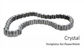  Presentation with gears - Amazing slide deck having used car transmission gears chain backdrop and a white colored foreground