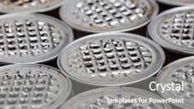  Presentation with packaging - PPT theme featuring used classic caffee capsule background background and a gray colored foreground