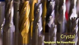  Presentation with end - PPT theme having used end-mills back in their place waiting for a new job background and a tawny brown colored foreground