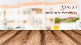  Presentation with wooden board empty table top - PPT layouts enhanced with used for display or montage background and a lemonade colored foreground