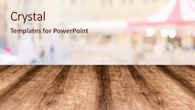  Presentation with wooden board empty table top - Cool new PPT theme with used for display or montage backdrop and a  colored foreground