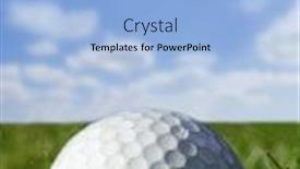  Presentation with golf - Beautiful presentation theme featuring used golf ball backdrop and a light blue colored foreground