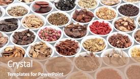  Presentation with traditional chinese medicine - Amazing PPT layouts having used in traditional alternative herbal backdrop and a coral colored foreground