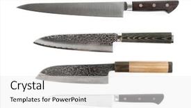  Presentation with knives - Colorful presentation design enhanced with carbon metal - set of four new backdrop and a soft green colored foreground