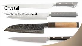  Presentation with knives - PPT layouts consisting of carbon metal - set of new and used background and a cream colored foreground