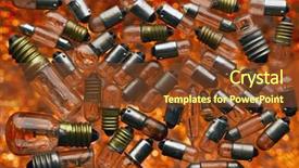  Presentation with light bulbs - PPT theme consisting of used light bulbs background and a tawny brown colored foreground