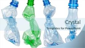  Presentation with plastic bottle - Amazing presentation having used plastic bottles backdrop and a sky blue colored foreground