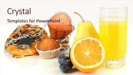  Presentation with fast food - PPT layouts featuring useful and harmful food isolated background and a  colored foreground