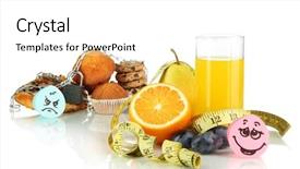  Presentation with food white - Presentation theme with useful and harmful food isolated background and a  colored foreground