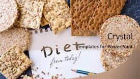  Presentation with text the texture mineral - Audience pleasing slide deck consisting of useful dietary crispbread flakes buckwheat backdrop and a coral colored foreground