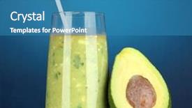  Presentation with fresh avocado - Amazing theme having useful fresh avocado and half avocado on dark blue background backdrop and a teal colored foreground
