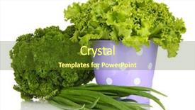  Presentation with herbs - Presentation design having useful herbs in lilac pail isolated on white background and a tawny brown colored foreground