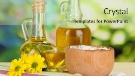  Presentation with seed oil - Amazing theme having useful pumpkin seed oil backdrop and a soft green colored foreground
