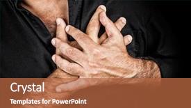  Presentation with heart attack - Colorful slide deck enhanced with useful to represent a heart backdrop and a red colored foreground