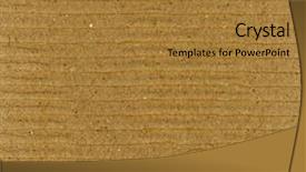  Presentation with corrugated cardboard - Audience pleasing PPT theme consisting of usefull - brown corrugated cardboard texture useful backdrop and a gold colored foreground