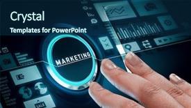  Presentation with sleep digital media - Cool new presentation theme with user digital display mixed media backdrop and a ocean colored foreground