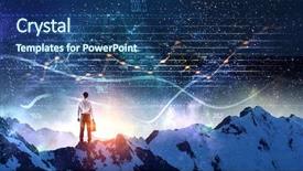  Presentation with mass media business technology internet - Presentation design featuring user innovations - innovative technologies for business mixed background and a ocean colored foreground