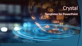  Presentation with skinput technology - Presentation enhanced with user innovations - innovative technology background background and a  colored foreground