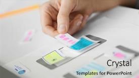  Presentation with web design - Presentation having user interface and creating wireframe background and a soft green colored foreground