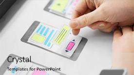  Presentation with web design - Beautiful presentation theme featuring user interface and creating wireframe backdrop and a white colored foreground