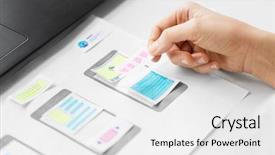  Presentation with web design - Presentation design consisting of user interface and creating wireframe background and a white colored foreground