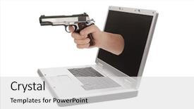  Presentation with computer software - Colorful PPT layouts enhanced with user is held to ransom backdrop and a white colored foreground