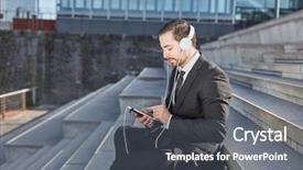  Presentation with smartphone app - Cool new PPT theme with uses smartphone app to stream backdrop and a gray colored foreground