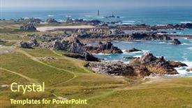  Presentation with france - Colorful slide deck enhanced with ushant island in brittany backdrop and a tawny brown colored foreground