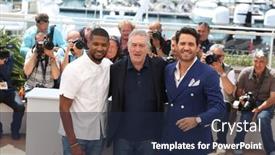  Presentation with festival - PPT theme consisting of usher-robert-de-niro-edgar background and a wine colored foreground