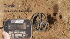  Presentation with detector - Presentation theme consisting of using a metal detector background and a coral colored foreground