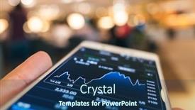  Presentation with market data - Amazing PPT theme having using-a-mobile-device backdrop and a ocean colored foreground