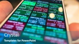  Presentation with market data - Beautiful slide deck featuring using-a-mobile-device backdrop and a ocean colored foreground