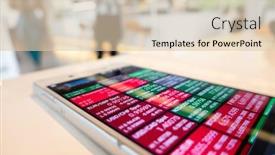  Presentation with market data - Audience pleasing PPT theme consisting of using-a-mobile-device backdrop and a lemonade colored foreground