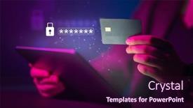  Presentation with cybersecurity - Slide deck with using-a-password-for-mobile background and a wine colored foreground