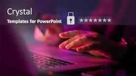  Presentation with mobile banking - Presentation consisting of using-a-password-for-mobile background and a wine colored foreground