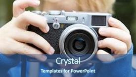  Presentation with young child brain development - Presentation theme with using a retro rangefinder camera background and a  colored foreground