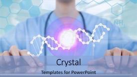  Presentation with dna - Presentation theme enhanced with using a tablet with dna background and a  colored foreground