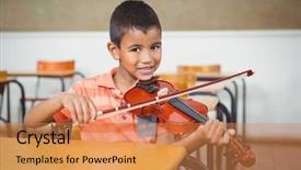  Presentation with music school - Audience pleasing slide set consisting of class at the elementary backdrop and a  colored foreground