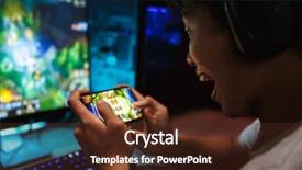  Presentation with virtual keyboard - Amazing presentation theme having using backlit colorful keyboard backdrop and a tawny brown colored foreground