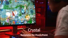  Presentation with computer-room - Presentation theme having using backlit rainbow keyboard background and a wine colored foreground