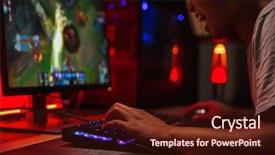  Presentation with virtual keyboard - Cool new presentation theme with using backlit rainbow keyboard backdrop and a wine colored foreground